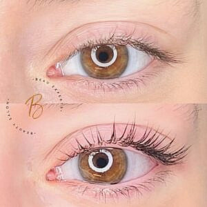 lashlift training voor en na